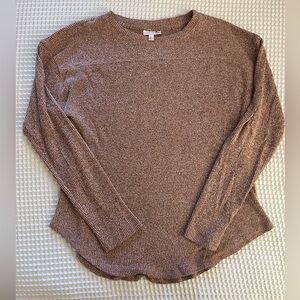 SO Cozy Crewneck Longsleeve Tee - burnt orange/brown S